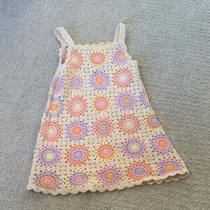 Zara Crochet Dress with Pastel Accents
